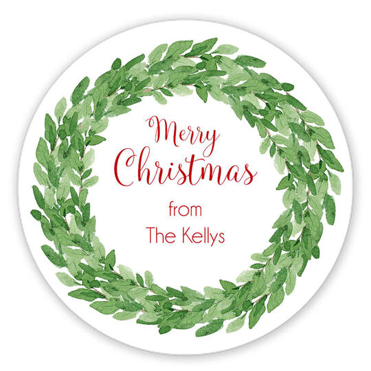 Holiday Wreath Gift Stickers